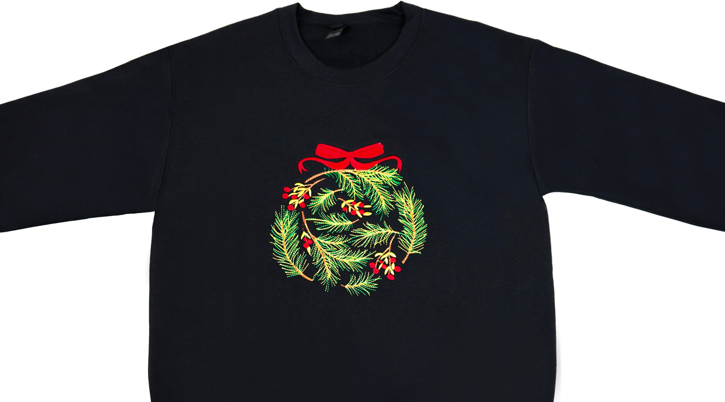 Sweatshirt - christmas wreath