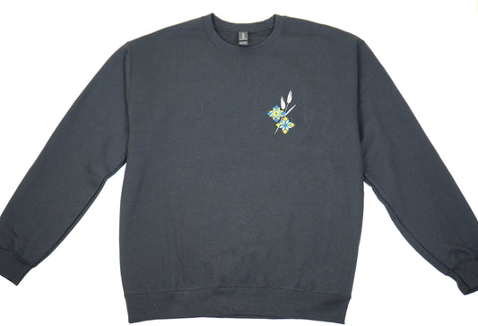 Sweatshirt - wheat with flowers